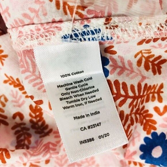 New! Talbots Pintuck Voile Floral Peasant Top Blouse Petite - Picture 11 of 11